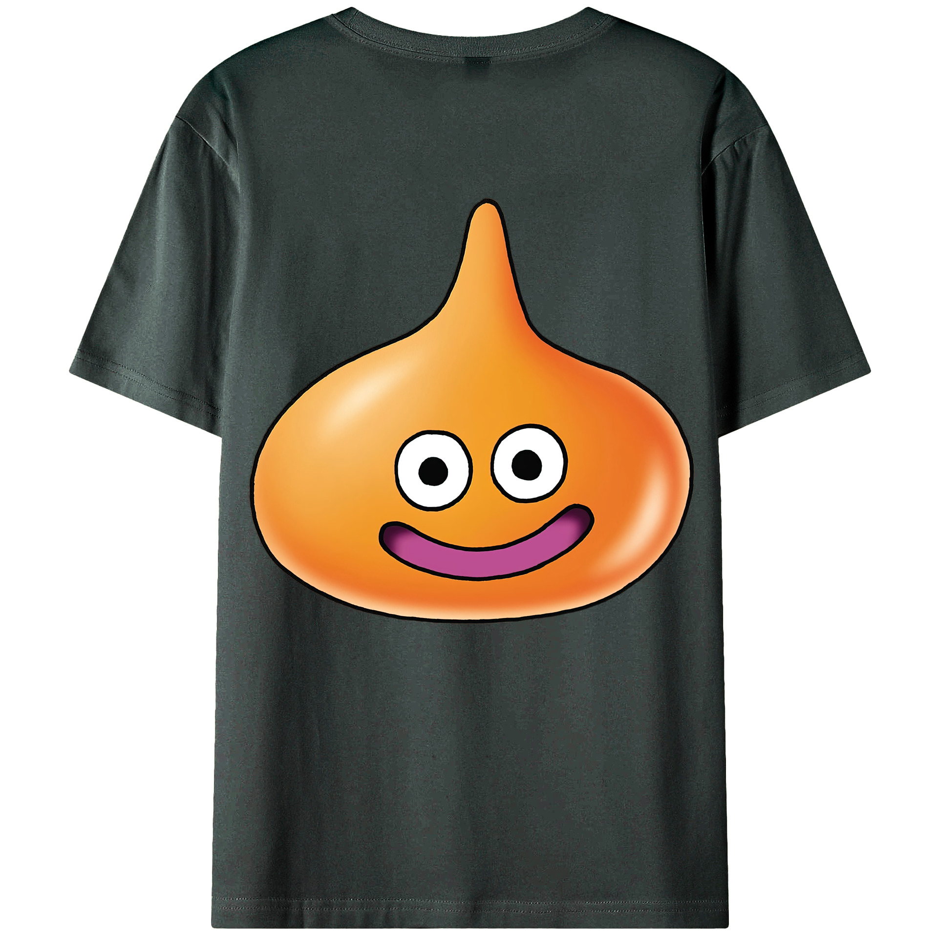 （画像用） ドラゴンクエスト Doragon Kuesuto Dragon Quest 綿100％ メンズ半袖Tシャツ（バックプリント） 通気性